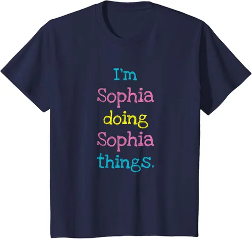 Vista 49 de Sophia - Camiseta con texto personalizado para niñas