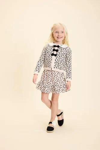 Vista 2 de Gymboree Suéteres tipo cárdigan de manga larga para niñas y niños pequeños Lazos de leopardo