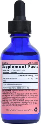 Vista 2 de Good State Suplemento iónico líquido de yoduro de potasio Botella de vidrio Vegano 150 mcg por 10 gotas 118 porciones Apoya la salud