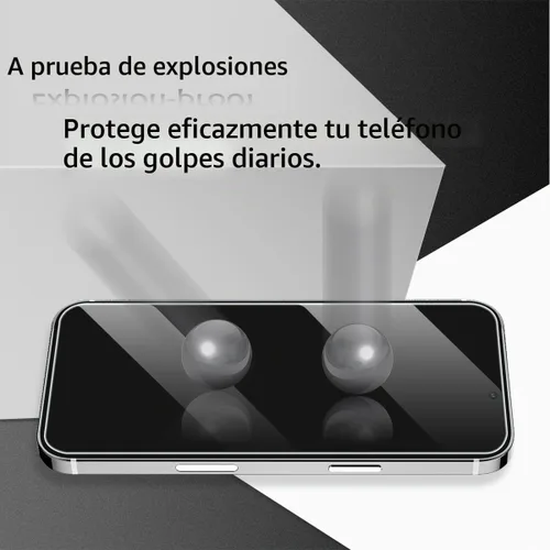 Vista 5 de BIGFACE Protector de pantalla compatible con iPhone 15 Pro + protectores de lente de cámara, [2 + 2 unidades] de vidrio templado transparente HD
