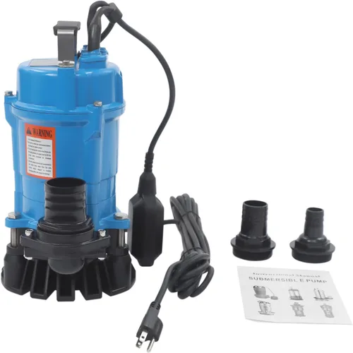 Vista 8 de Bomba sumergible de efluente de aguas residuales de 550 W, bomba de sumidero de hierro fundido de 4226 GPH con interruptor de flotador automático