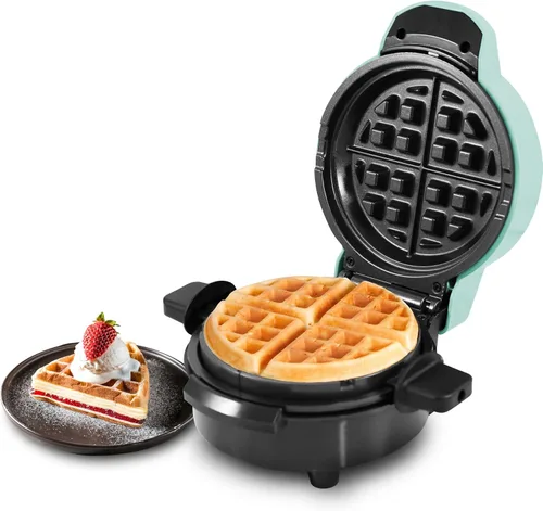 Vista 8 de Elite Gourmet EWM460 Máquina para Hacer Gofres Belgas Giratoria con Volteo Antiadherente, Gofres de 1.25 Pulgadas de Grosor, Hash Browns, Keto, Negro