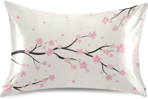 Vista 38 de Blueangle Bear Panda - Funda de almohada de satén para cabello y piel, tamaño estándar (20 x 26 pulgadas), fundas de almohada de satén con cierre