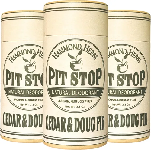 Vista 17 de Desodorante PIT STOP - Sin aluminio, sin plástico, control de olores totalmente natural, paquete de 3 (hierba limón y menta)