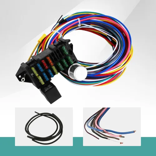 Vista 7 de Arnés universal de 12 cables de circuito apto para cables Muscle Car Hot Rod Street Rod XL