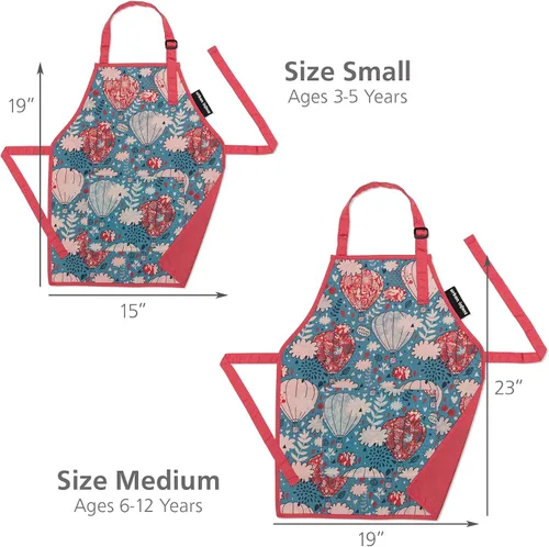 Vista 3 de Urban Infant Delantal Pequeño Ayudante para Niños - Delantal para Cocinar, Arte y Jardinería Infantil - Gran Regalo para Niños Pequeños y Niñas