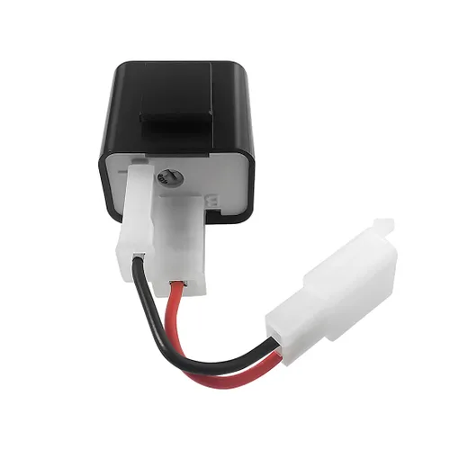 Vista 3 de AMFRNE Relé de intermitente LED electrónico ajustable de 2 pines para motocicletas, solución de hiperflash para señal de giro, kit de conectores