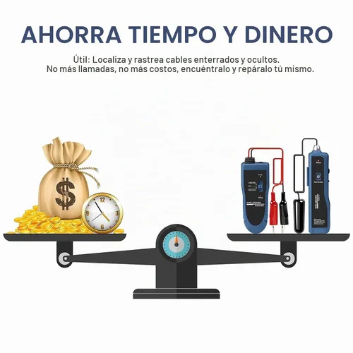 Vista 5 de Localizador de cables subterráneos y probador de cables F02 Pro con batería recargable de 1100 mAh para localizar cables y cables de control Gris
