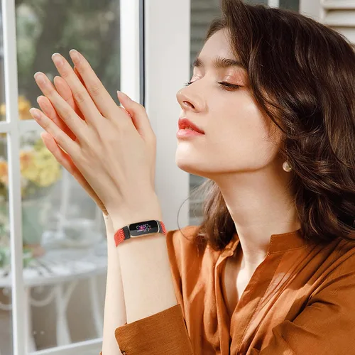 Vista 7 de TumpCez Bandas elásticas de nailon compatibles con correas Fitbit Luxe para mujeres y hombres, elásticas, ajustables, transpirables, cómodas