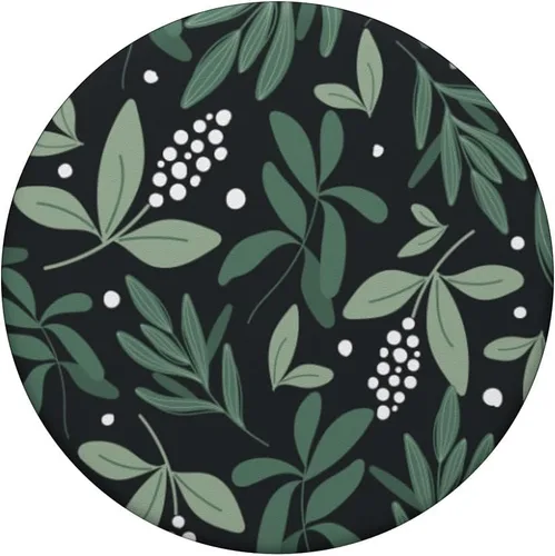 Vista 3 de PopSockets PopSockets PopSockets PopSockets Follaje Botánico Verde y Baya Blanca: Agarre intercambiable para teléfonos y tabletas