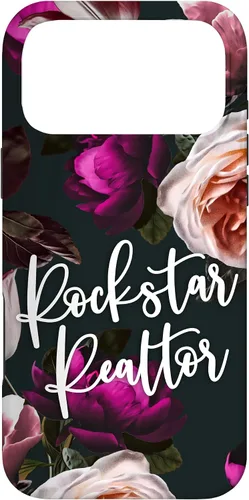 Vista 21 de iPhone 14 Plus Rockstar Realtor - Elegante estuche de regalo floral para agente inmobiliario