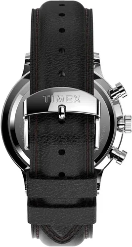 Vista 2 de Timex Men's Waterbury Classic Chrono 40mm Stainless Steel Quartz Dress Watch with Leather Strap