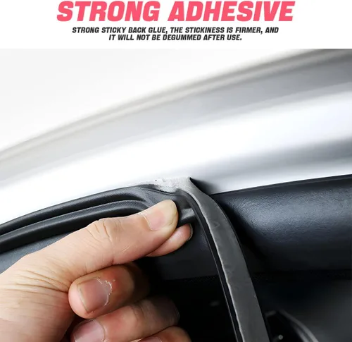 Vista 3 de Tira de sellado para puerta de coche, tira protectora de borde de goma en forma de doble L para puerta de auto, burlete autoadhesivo para Doble
