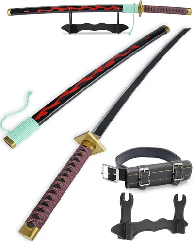 Vista 10 de Cold Blade Katana Sword - 41 inches Katana Replica with Holster Belt and Display Stand - Sword with Authentic Design