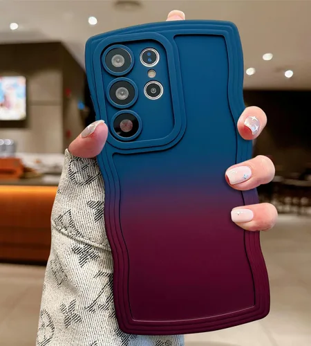Vista 15 de UEEBAI Funda de silicona con marco ondulado para Samsung Galaxy A13 5G, lindo marco ondulado, ajuste delgado, a prueba de golpes, funda suave y Negro