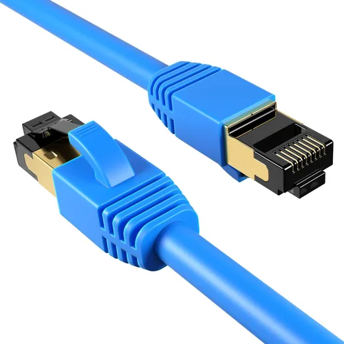 Vista 15 de Cables Direct Online Cable de conexión Ethernet SFTP Cat8 negro de 0.5 pies, conexión de 40 Gbps 2000 MHz, cobre blindado 26AWG RJ45 retrocompatible