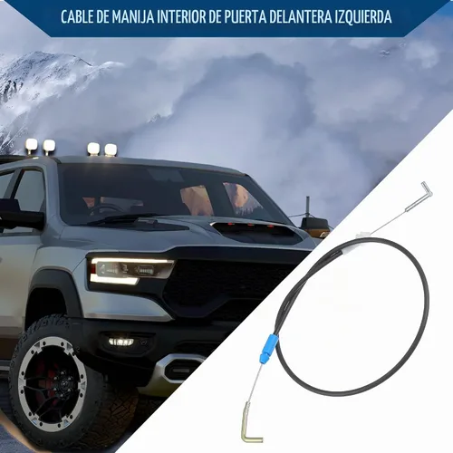 Vista 3 de 5165721AA - Cable de puerta delantera izquierda/manija interior para Ram 1500 2011-2018 para Ram 2500 2011-2023 / Cable de liberación del pestillo