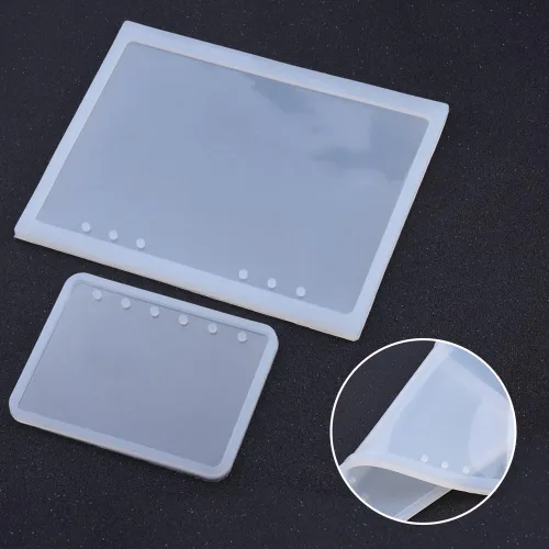 Vista 6 de 2 unids/set A5 A7 cuaderno forma arte decorativo resina de silicona para DIY cubierta de bloc de notas de cristal