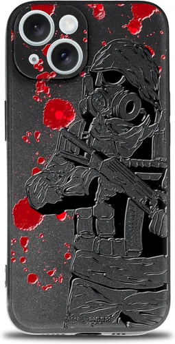 Vista 33 de SIMPLYMDRN Funda delgada para iPhone 12 Pro Max, diseño de guerrero, funda genial para hombres, funda de soldado de combate, delgada y flexible