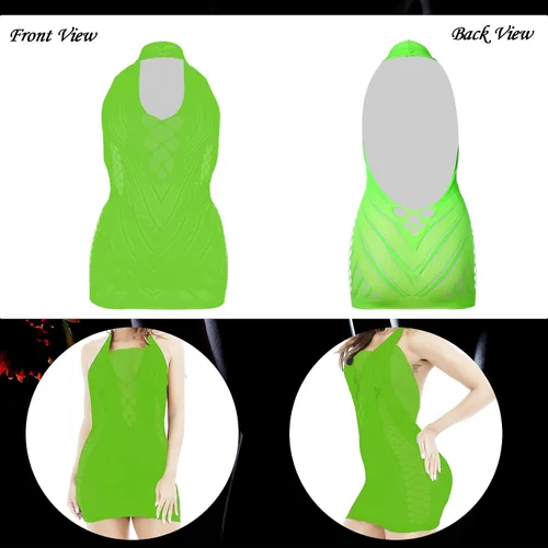 Vista 5 de 12 piezas de lencería de malla para mujer babydoll de encaje lencería para mujer