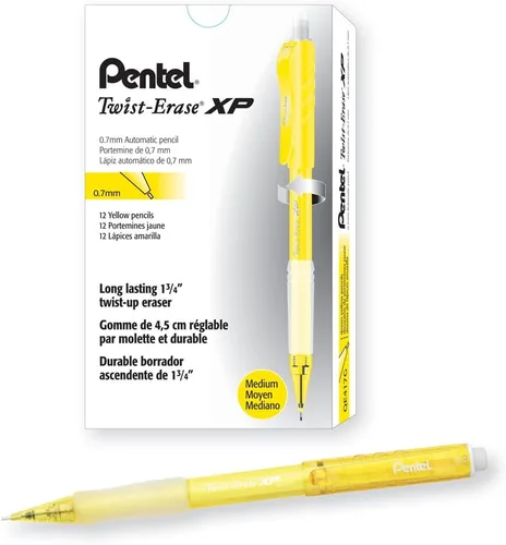 Vista 10 de Pentel® Twist-Erase® Express - Portaminas (0.028 in, barril negro, 12 unidades)