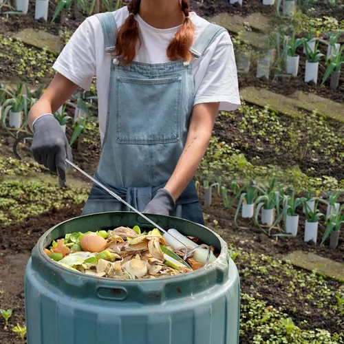 Vista 6 de SQUEEZE master Aerador de compost-Volteador de abono y herramienta de mezcla-Herramienta de aireación de jardín