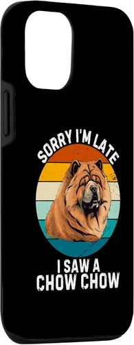 Vista 3 de iPhone 15 Vintage Cute Chow Chow Dog Sorry I'm Late I Saw A Chow Chow Case