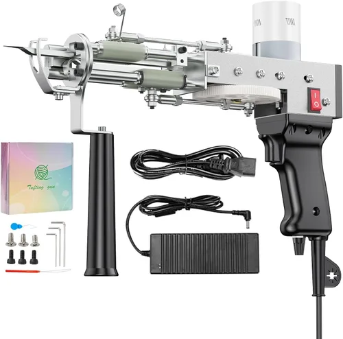 Vista 10 de BESGEER Pistola de Tufting de Alfombras con Kit de Recortadora de Alfombras - Tuft de Alfombra con Tijeras de Tufting, Pistola de Alfombra 2 en 1