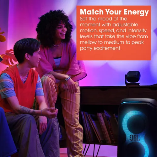 Vista 6 de JBL Partylight Beam - Luz de fiesta con proyección Bluetooth, lleva tu fiesta al siguiente nivel con un espectáculo de luces coreografiado que llena