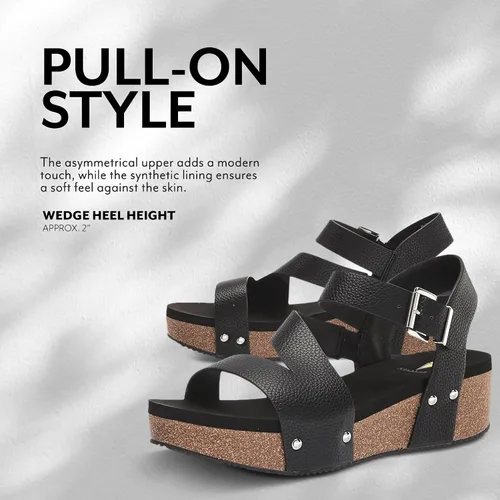 Vista 6 de VOLATILE Women's Biloxi Wedge Sandal Negro