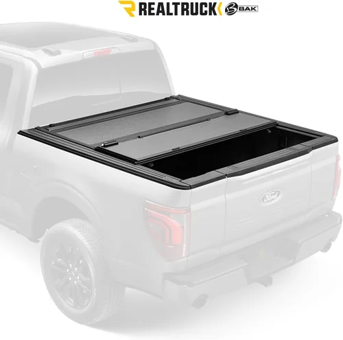 Vista 3 de RealTruck BAK BAKFlip MX4 - Cubierta rígida plegable para caja de camioneta 448227 Compatible con Dodge Ram 1500 2019-2025, no es compatible