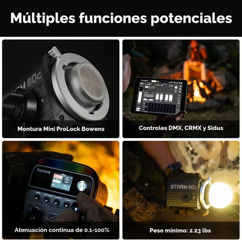 Vista 2 de Aputure Storm 80c Blair-CG RGB LED Monolight