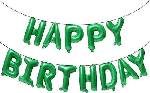 Vista 10 de Letras de aluminio de 16 pulgadas con texto en inglés «Happy Birthday» de color negro para hombres, mujeres, niños, suministros de decoración