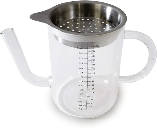 Vista 3 de Norpro Separador de salsa con colador, 1 EA, blanquecino