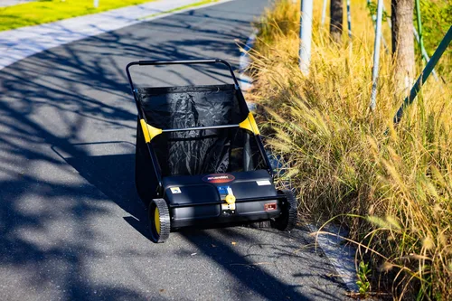 Vista 2 de SPLENDOR LS-650A2 - Barredora de césped de 26 pulgadas para caminar y empujar, barredora de jardín, barredora de caminos