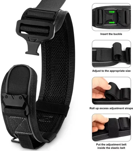 Vista 6 de Beirui Collar táctico de perro de 2.5 pulgadas con asa, resistente 2.6 in de ancho, collar táctico para perro con hebilla de metal fuerte, collar
