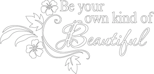Vista 11 de Be Your Own kind of Beautiful", calcomanía de pared, COMINHKPR91952