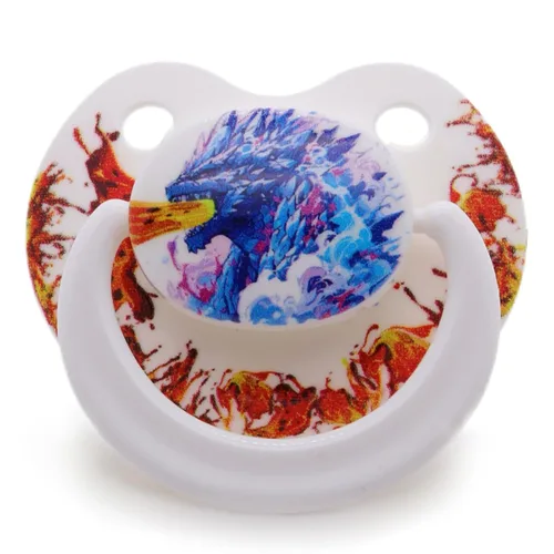 Vista 2 de Chupete de gran tamaño para la ansiedad: lindo escudo grande Paci para dormir - Maneja Binky con clips para chupete