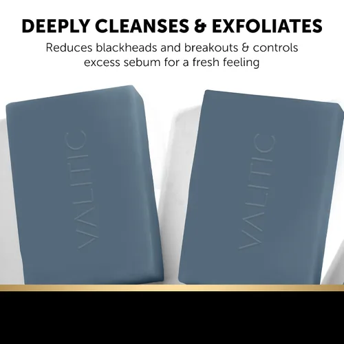Vista 4 de VALITIC Barra de Jabón de Ácido Salicílico y Vitamina C - Limpiador Facial y Lavado Corporal Exfoliante para Puntos Negros, Poros Agrandados y Piel