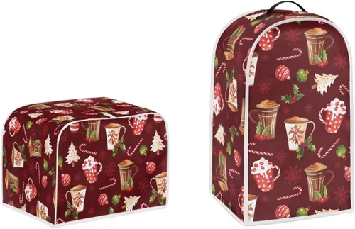 Vista 8 de doginthehole Funda para licuadora y tostadora, 2 rebanadas estéticas de estrellas de mar con estampado de conchas marinas para batidora o cafetera