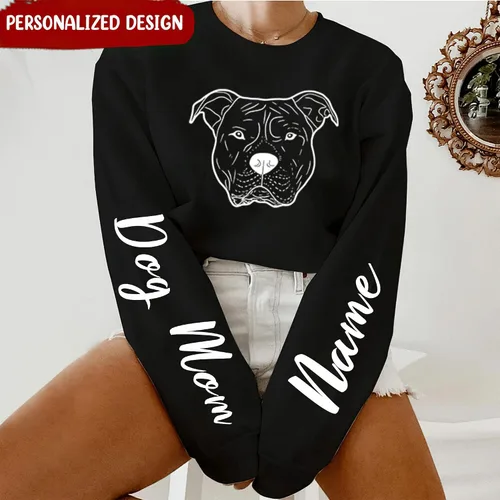 Vista 2 de Regalos personalizados para amantes de los perros, sudadera de perro para mujer, camisas de mamá para mujer