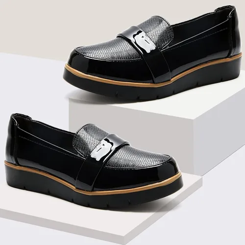 Vista 6 de UZB Mocasines sin cordones para mujer, cómodos zapatos de vestir de espuma viscoelástica