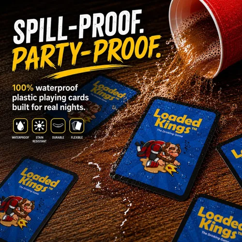 Vista 4 de Juego de cartas para beber Loaded Kings (impermeable) (versión inglés)