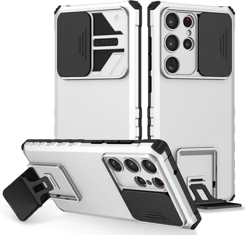 Vista 150 de Funda compatible con Samsung Galaxy M13 5G/A04 Dimensional Soporte Ventana Corredera Teléfono Móvil Funda Protectora a Prueba de Golpes para Samsung