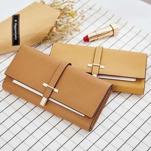 Vista 7 de CLUCI Cartera de cuero para mujer, diseño delgado, triple, tarjetero para tarjetas de crédito, Classic