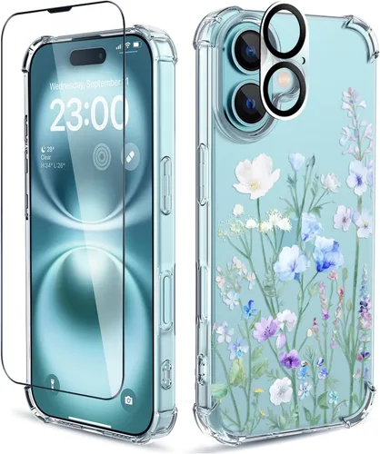 Vista 75 de Funda para iPhone 13 y iPhone 14 (6.1 pulgadas), funda protectora delgada de poliuretano termoplástico suave a prueba de golpes, bonito