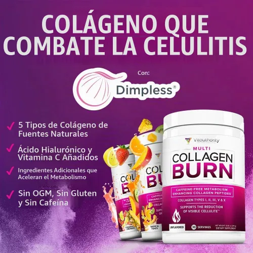 Vista 4 de Vitauthority Péptidos de colágeno en polvo suplementos para la pérdida de peso Complejo de belleza hidrolizado para mujeres, cabello, piel, uñas