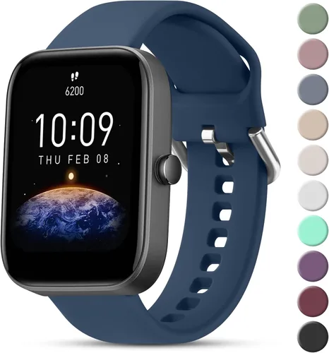 Vista 46 de Vanjua Bandas para Amazfit Active 2 / Bip 3 / 3 Pro Band mujeres hombres, Bip U Pro / Bip / Lite / S / S lite / U, correa de repuesto de silicona