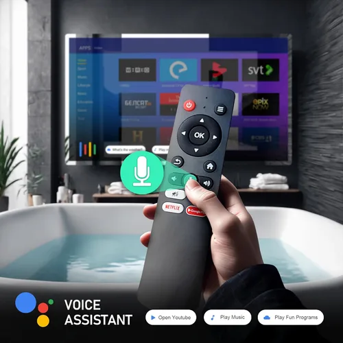 Vista 3 de 32 pulgadas de gama alta Android 13 Smart baño espejo TV Supports Voice Remote Control Voice Assistant, Built-in ATSC Tuner, HDMI (ARC)/SPDIF