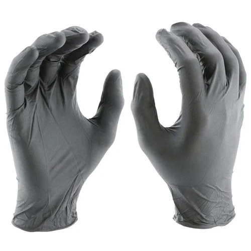 Vista 5 de Caja de 100 guantes Black Mamba de nitrilo negro, muy resistentes